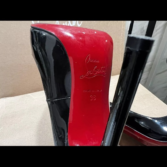 Christian Louboutin Black Patent Leather Heels - Picture 14 of 16